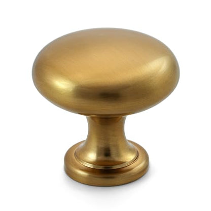 HESTIA HARDWARE 10 Pack | Gold Cabinet Knobs | 1.15 Inch (29mm) Brass Gold Kitchen Cabinets Knobs and for Bathroom Drawer I Champagne Accent Pulls(Z5.10.L) - color: Gold