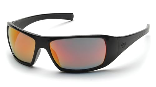 Pyramex Goliath Safety Eyewear Black Frame Clear Anti Fog Lens - color: Black Frame/Ice Orange Lens