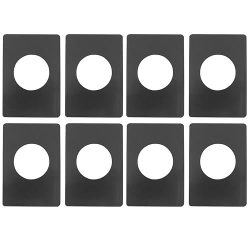 8Pack Door Knob/Deadbolt Reinforcement Plate Matte Black, Door Lock Fixing Cover Filler Repair Backplate Kit, Door Handle Hole Reinforcer