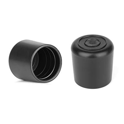 Anwenk Chair Leg Floor Protectors 1 Inch 1"x1" Small Chair Leg Caps Rubber Leg Tip for Indoor Home Outdoor Patio Garden Office Round Black 16 Pack