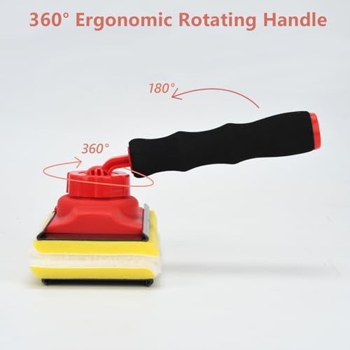 Professional 7-Inch Paint Edger Kit with 360° Pivot Handle | 10-Piece All-in-One Set Includes Trim Edger, Corner Pad, Detail Brush, Tray & Refill Pads | for Walls, Ceilings, Baseboards