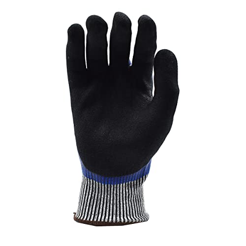 Cordova 3726 Tuf-Cor 13-Gauge HPPE/Glass Fiber Shell Gloves, Blue Full Black Sandy Palm ANSI Cut Level A4 - size: Large, style: 1-pack