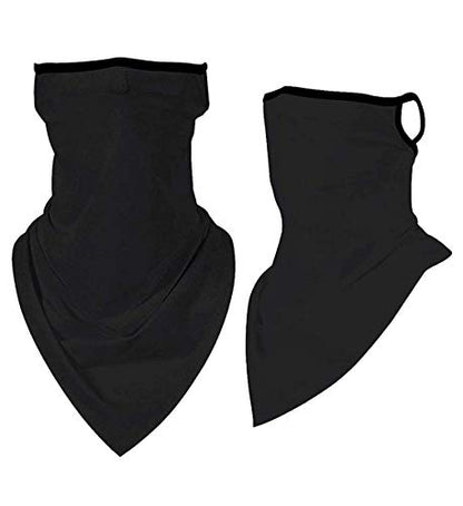 Kyerivs Face Mask Reusable Washable Cloth Bandanas Women Men Neck Gaiter Cover Ear Loops - color: Black01