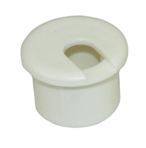 MyCableMart 1" Cut-Hole Size White Round Wire Management Grommet with Removable Lid