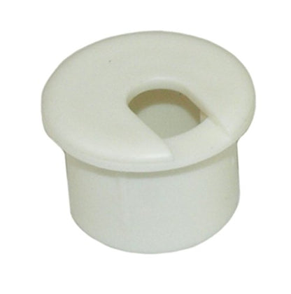 MyCableMart 1" Cut-Hole Size White Round Wire Management Grommet with Removable Lid