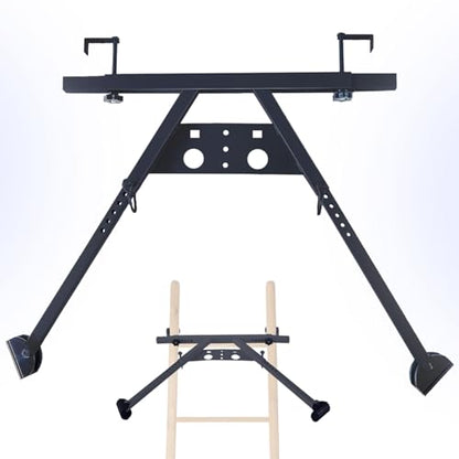 Extension Ladder Stabilizer for Wall, Ladder Stabilizer Ladder Standoff for Roof, Wall Standoff Ladder Accessory Safety Stability Steel, Adjustable Length 16.6-21", 300 LBS Weight Rating,Black