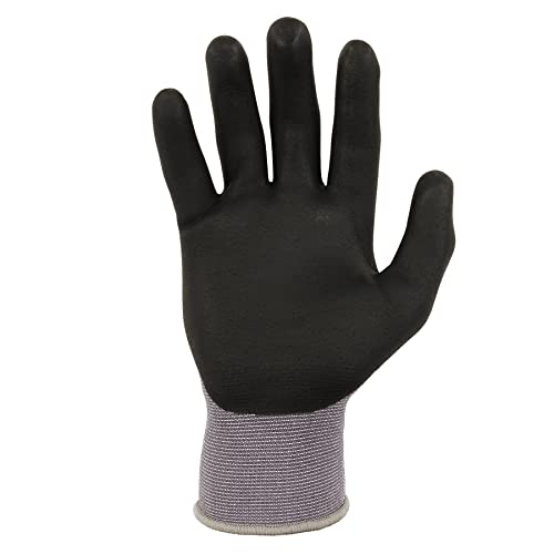 Ergodyne ProFlex 7000 Nitrile Coated Work Gloves, Foam Nitrile Palms for Flexible No Slip Grip, Abrasion Resistant, 15g, Touchscreen Capable,Gray, Large - size: Large