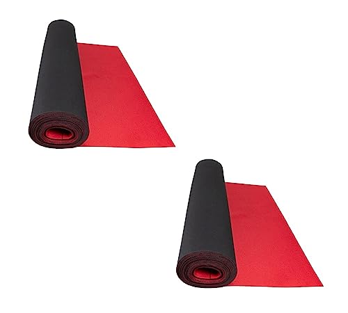 Mytee Products 20' x 27" Red Neoprene Floor Runner, 2 Pack - Non Skid Bottom, Protect All Floor Surfaces - Reusable Floor Protector with Slip-Proof Surface - color: Red, size: 2 Pack