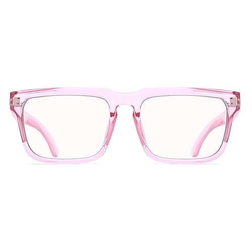 Z87 High-Visibility Construction Anti-Fog Photochromic UV400 Blue Light Blocking Impact Resistant Safety Glasses - color: Pink