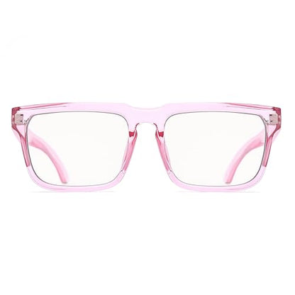 Z87 High-Visibility Construction Anti-Fog Photochromic UV400 Blue Light Blocking Impact Resistant Safety Glasses - color: Pink