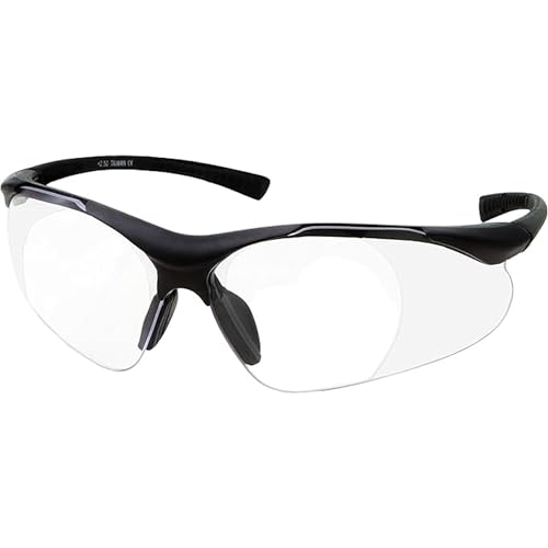 grinderPUNCH Full Lens Magnification Safety Glasses Readers ANSI Z87 Impact Resistant Diopter Magnifying Reading Glasses - style: +1.50 Diopter