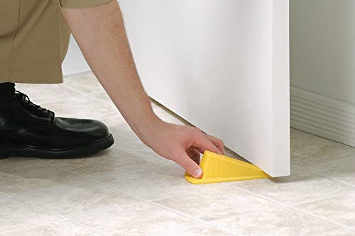 Shepherd Jumbo Rubber Door Wedge Stopper 3.5", Heavy Duty Non-Slip Door Stop for Home, Office & Industrial Use, Yellow - color: Yellow