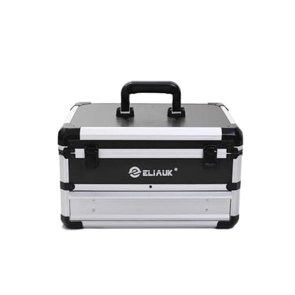ELIAUK Tool Box Hard Case Tool Organizer Storage Cabinet Carry Case Tool box with Drawers(Silver) - color: Silver