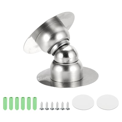 uxcell 1.9" Magnetic Door Stoppers, Wall Floor Mounted Magnetic Door Catch Holder, Stainless Steel Door Stops for Bedroom, Bathroom, Kitchen, Office, Silver - color: Silver, size: 1.9"