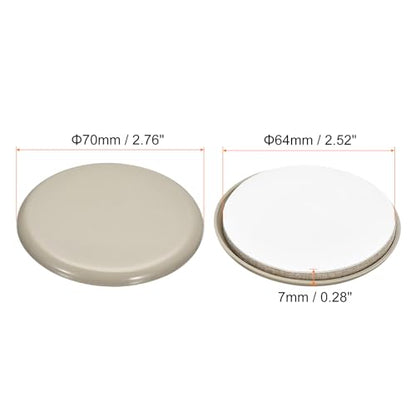 uxcell Furniture Sliders, 16Pcs 2 3/4" - Plastic Self-Adhesive Round Sliding Pads, Chair Glides for Carpeted Tile Vinyl Hardwood Floors (Grey) - size: 2 3/4"
