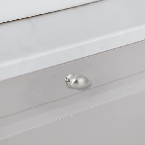 HARPOON Cabinet Hardware Knobs Round Furniture Mushroom Knob - 1.4 Inch 10 Pack Satin Nickel - color: Satin Nickel