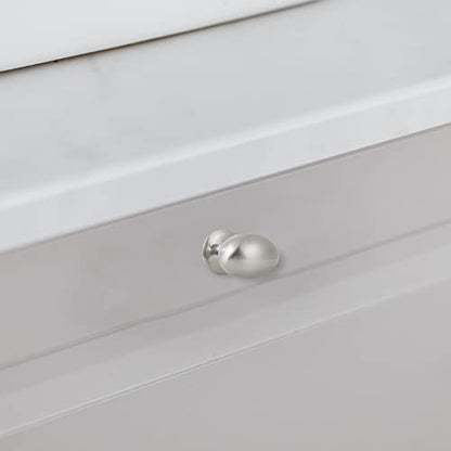HARPOON Cabinet Hardware Knobs Round Furniture Mushroom Knob - 1.4 Inch 10 Pack Satin Nickel - color: Satin Nickel