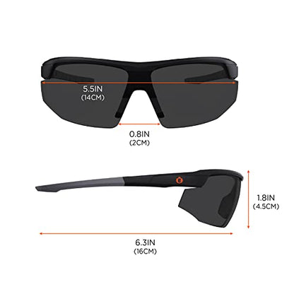Ergodyne Skullerz SKOLL Anti Scratch Safety Glasses, Anti-Fog, ANSI z87.1 - color: Smoke Lens