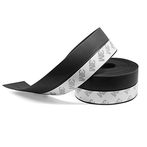 TAROSE Weather Stripping, Silicone Door Seal Strip Door, 16 Feet Long Black (Width 45mm) - color: Black, size: 45 mm, 16.5ft