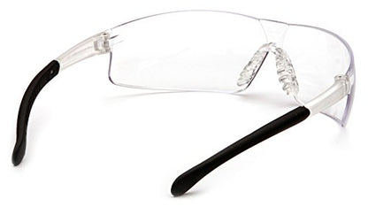 Pyramex Provoq Safety Eyewear Blue Mirror Lens Black Temples - color: Clear Anti-fog Lens/ Black Frame
