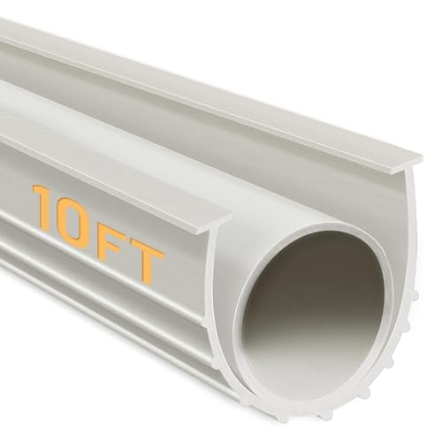 DGSL Garage Door Seals Bottom Rubber Weather Stripping Sealing Strip Replacement, Universal Weatherproof Threshold Buffering (10 Ft, White) - color: White, size: 10 Ft
