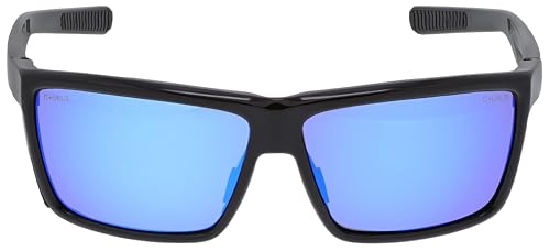 MCR Safety SR218B Swagger SR2 Series Safety Glasses with Thermo Plastic Rubber Nose Pads and Detachable Side Shields, Black Frame, Blue Diamond Mirror Lens - color: Black Frame (Blue Diamond Mirror Lens)