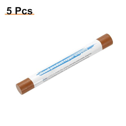 HARFINGTON 5pcs Wood Filler Sticks Wooden Wax Touch Up Furniture Repair Crayons for Scratch Hole Wood, Golden Teak - color: Golden Teak