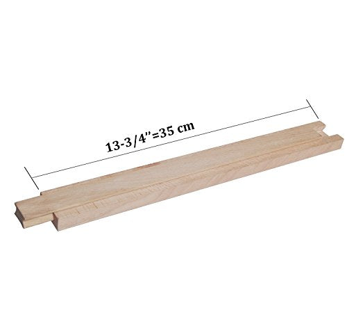 Wooden Drawer Slides 13-3/4 Inches Classic Wood Center Guide Track with Slide Glides (35cm (1pair)) - size: 35cm (1pair)