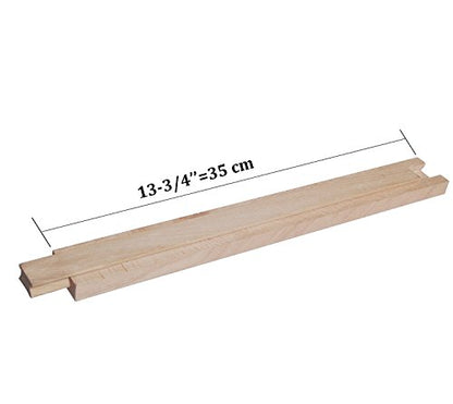 Wooden Drawer Slides 13-3/4 Inches Classic Wood Center Guide Track with Slide Glides (35cm (1pair)) - size: 35cm (1pair)