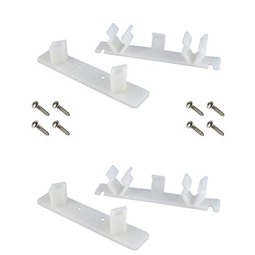 False Front Clips for Kitchen Cabinets or Sink Drawers for 4-1/4" Opening - Kit Includes 2 Male and 2 Female Connectors w/ 8 Screws & Installation Instructions - size: 1 Set