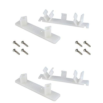 False Front Clips for Kitchen Cabinets or Sink Drawers for 4-1/4" Opening - Kit Includes 2 Male and 2 Female Connectors w/ 8 Screws & Installation Instructions - size: 1 Set