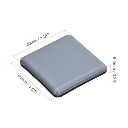 uxcell Furniture Sliders, 4Pcs 1-4/7"x1-4/7 - PTFE Square Appliance Slider, Self-Adhesive Chair Glides, Chair Leg Floor Protector for Carpet Hardwood Floor - size: 1 4/7" X 1 4/7"