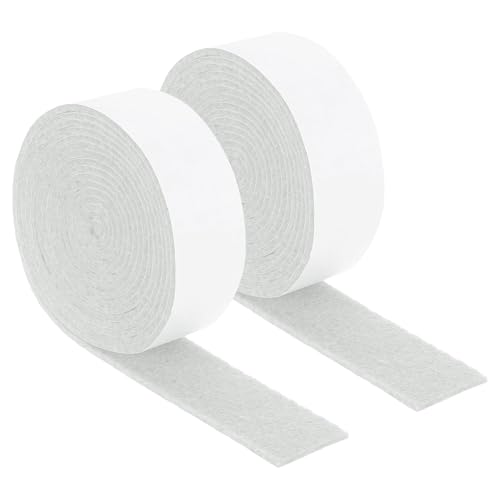 uxcell Felt Strips with Adhesive Backing, 2 Rolls 1" x 79" x 0.08" Anti Scratch Furniture Felt Tapes Self-Stick Pads for Protecting Hardwood Floor, White - color: White, size: 1"x79"x0.08"