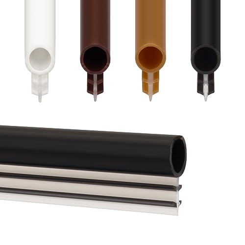 Window Weatherstrip Seal 1/4" Bulb Bubble Kerf Mount Bulb Gasket Window Weather Stripping Kerf - 4 Colors and 5 Length Options (25', Black) - color: Black, size: 25'