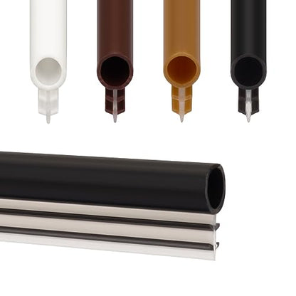 Window Weatherstrip Seal 1/4" Bulb Bubble Kerf Mount Bulb Gasket Window Weather Stripping Kerf - 4 Colors and 5 Length Options (100', Black) - color: Black, size: 100 Feet