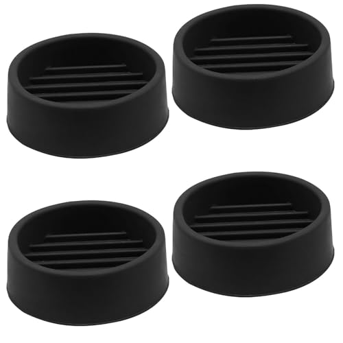 4 Pcs Non Slip Furniture Pads - 1.5 Inch Black Round Rubber Caster Cups, Furniture Coasters, Anti-Slip Grippers for Hardwood Floors, Chair Leg Floor Protectors for Bed, Couch, Table - size: 1.5 Inch