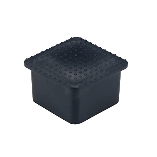 Square Furniture Feet Pads PVC Rubber Queit Chair Leg Caps Inner Size 1.6" x 1.6" Fit for Square Chair Feet Floor Protectors, Black-4 Packs - size: 40x40mm/1.6" x 1.6",4 PCS