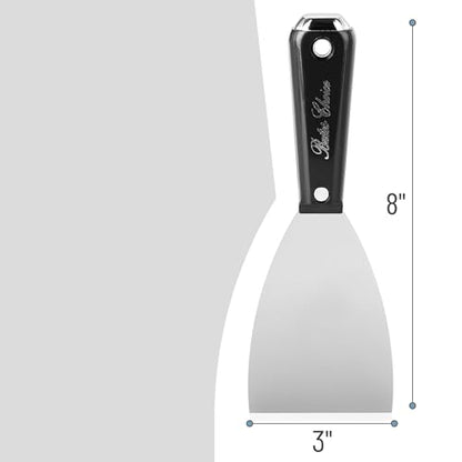 Bates 3 Inch Flexible Metal Putty Knife - Drywall Spackle Knife, Paint Scraper, Wall Scraper - color: Black, size: 3 Inch