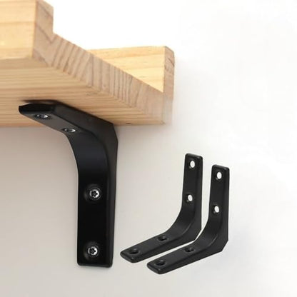 1 Pair Stainless Steel Right Angle Shelf Bracket Heavy Duty Furniture Repair Fixing Bracket Wall Mounting Rack Braces 7.5cm*7.5cm*2cm