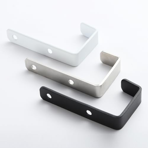 Stainless Steel Hooks for Hanging, Heavy Duty Hooks, Coat Hook, Wall Hooks Wall Mounted Hook Towel Hook Garage Holder Screw Hanger, 6 Pack (Silver) - color: Silver