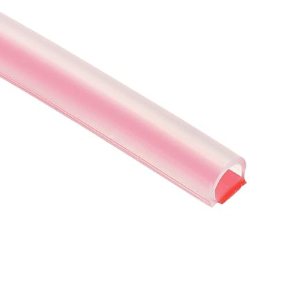 PATIKIL Silicone Weather Stripping Door Seal, 9.8 ft D Shape Weather Stripping Self Adhesive Door Seal Strip for Door Frame, Window Sealing, Large Gap, 5/16" Wx5/128 Tx15/64 H, Clear/Red - size: 9.8 ft Long, 5/16"Wx5/128"Tx15/64"H