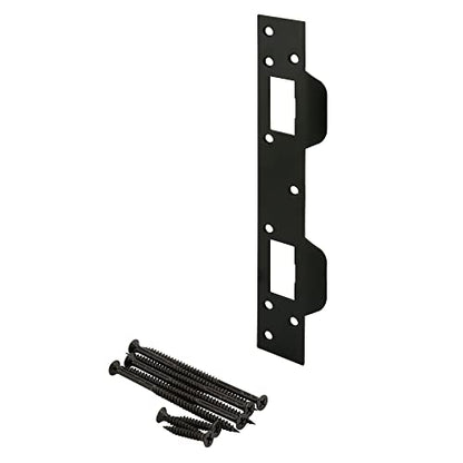 Prime-Line U 11452 Door Strike, 5-1/2 In., Hole Center, Matte Black Finish (Single Pack) - color: Matte Black