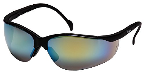 Pyramex Venture II Safety Eyewear, Indoor/Outdoor Mirror Anti-Fog Lens - color: Gold Mirror Lens/ Black Frame