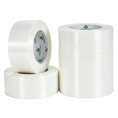 BOMEI PACK 5-Pack White Duct Tape Heavy Duty - 2 inches x 35 Yds Waterproof No Residue Strong Adhesive Duct Tape Tearable for Indoor Outdoor Use,Multi Purpose Home Repair - color: White