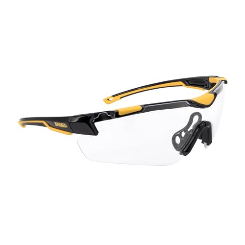 DEWALT DPG110 Chisel Unisex Trim-Fit Half Frame Protective Eyewear, Black Frame Clear Lens - color: Black / Clear