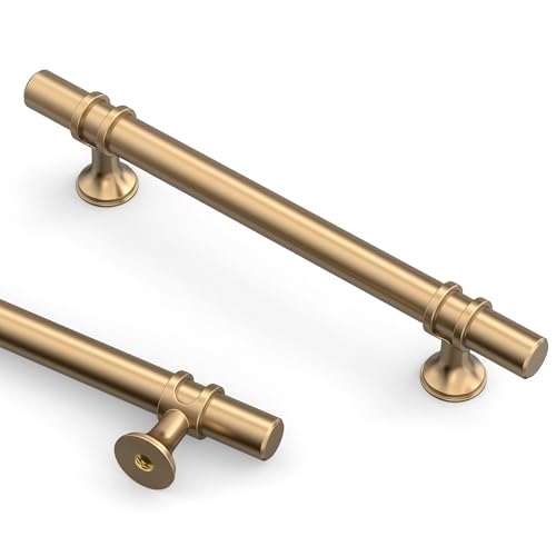 Asidrama 10 Pack 5 Inch(128mm) Champagne Bronze Kitchen Cabinet Handles, Cabinet Pulls Kitchen Cabinet Hardware Cupboard Handles Drawer Pulls - color: Champagne Bronze, size: 5" Hole Center, style: 10 Pack
