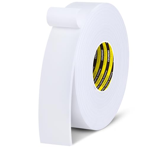 Single-Sided Adhesive EVA Foam Tape 2in x 9.84FT,White Foam Weather Stripping,Door Seal & Window Insulation Tape,Waterproof Sound Proof Seal Strip for Doors,Windows,Garage Door/Gap Sealing - color: White, size: 2in x 16.4FT