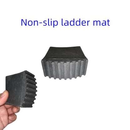 4Pcs Ladder Feet Mat Rubber Non Slip Extension Ladder Feet Pads Cover Ladder Feet Protector Replacement Ladder Accessories ， Black