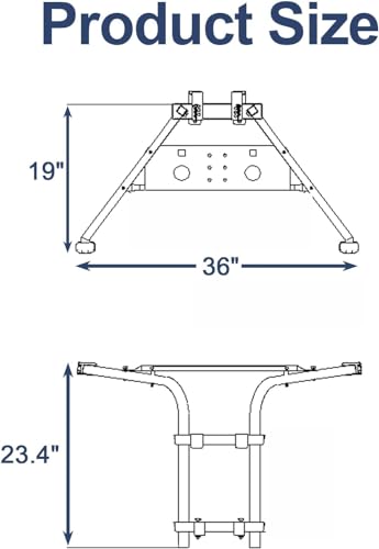 Extension Ladder Stabilizer for Roof Gutter,Ladder Standoff Stabilizer, Heavy Duty Steel Wing Span/Wall with Non-Slip Rubber Bottom Pad