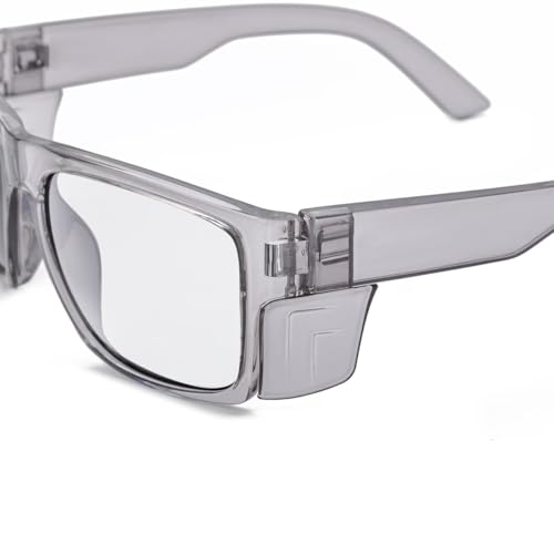 TransitionSafetyGlaseswith ANSI Z87+ImpactApproved Wraparound&Anti Bluelight UV400 - color: Grey